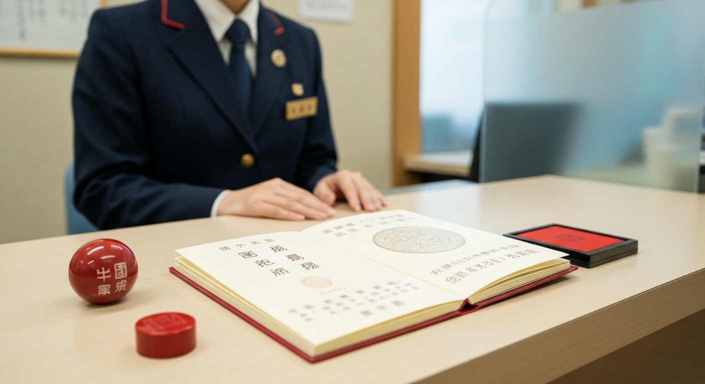 銀行の窓口で手続きをしている様子。銀行口座の凍結解除には専門的な手続きが必要なことを示している。